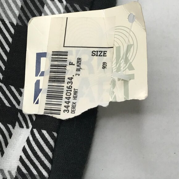 Derek Heart Women's Medium Vest Black And White Plaid Faux Fur Collar New - Picture 4 of 13